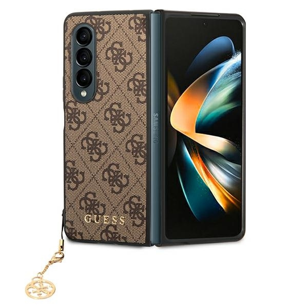 Case GUESS Samsung Galaxy Z Fold 4 4G Charms Collection Brown Hardcase