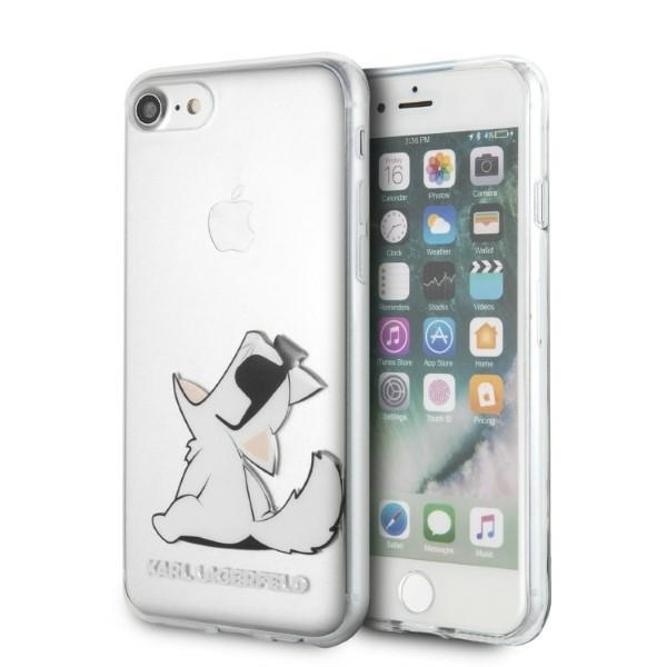 Pouzdro KARL LAGERFELD Apple iPhone 7 8 SE 2020 Choupette Fun Clear Case