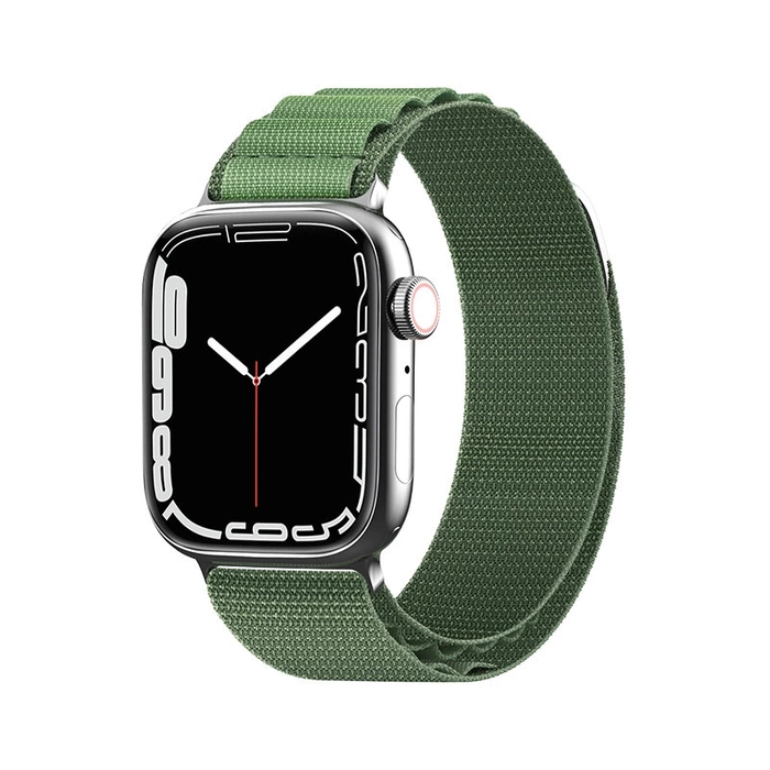 Armband mit Alpine-Stahlschnalle für Apple Watch 38/40/41 mm – grün