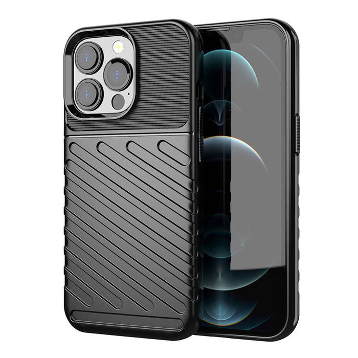 Thunder Case flexibilní pancéřovaný pouzdro kryt iPhone 13 Pro černý