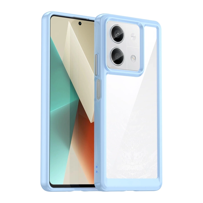 Custodia Outer Space con cornice in gel per Xiaomi Redmi Note 13 5G - blu