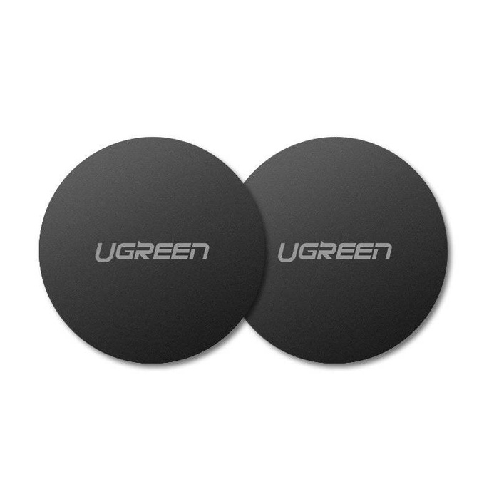 Ugreen 2x plaques métalliques plaque pour supports de téléphone magnétiques noir (30836)