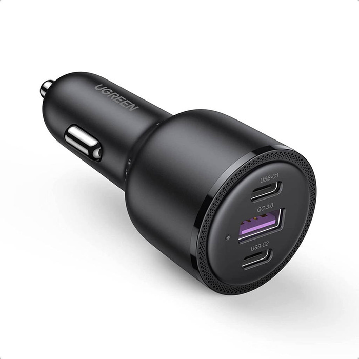 Ugreen Autoladegerät 2x USB Typ C / 1x USB 69W 5A Power Delivery Quick Charge schwarz (20467)