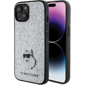 Karl Lagerfeld KLHCP15SGCNPSG iPhone 15 6.1" plateado/plateado durocase Fijo Glitter Choupette Logo Metal Pin