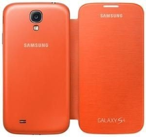 SAMSUNG Galaxy S4 SIV I9500 I9505 Flipové pouzdro Pouzdro EF-FI950BOEST1 Orange