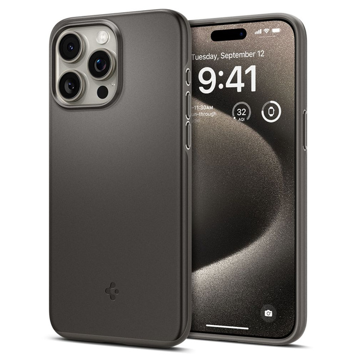 Case Spigen Thin Fit iPhone 15 Pro Max Gunmetal Case