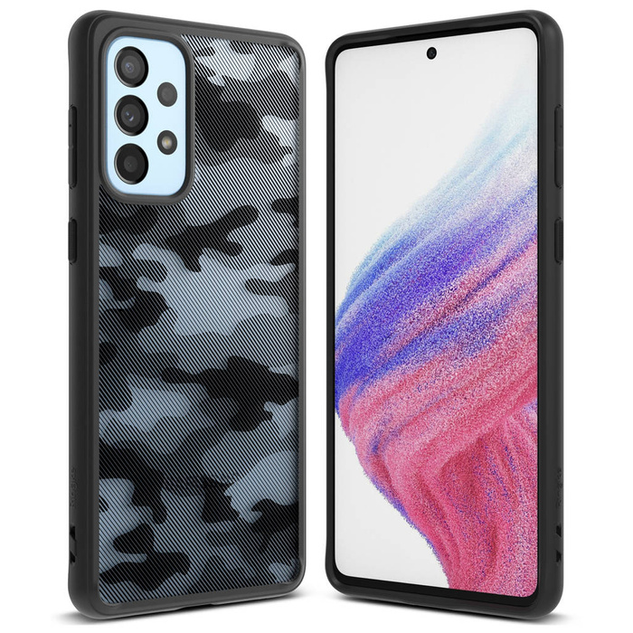 Ringke Fusion Matte tpu con cornice per Samsung Galaxy A73 nera