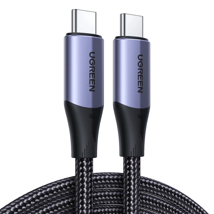 Kabel USB-C 3.1 Gen.2 UGREEN US355, PD 3.1, 5A, 100W, 4K, 10Gbps, 1m (černá)