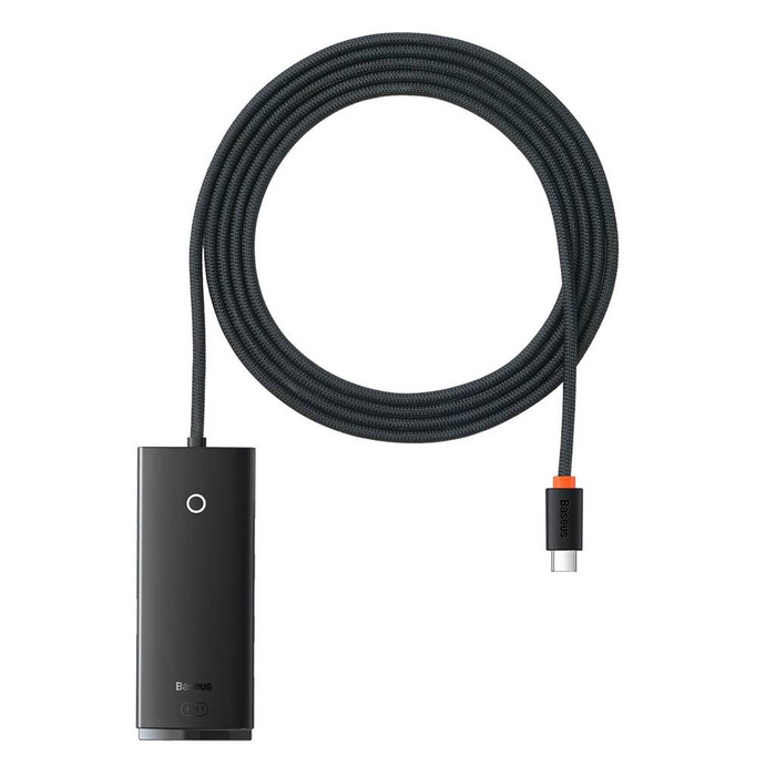 Baseus 4portový adaptér HUB řady Lite (Type-C na USB 3.0*4 ) 2 m černý