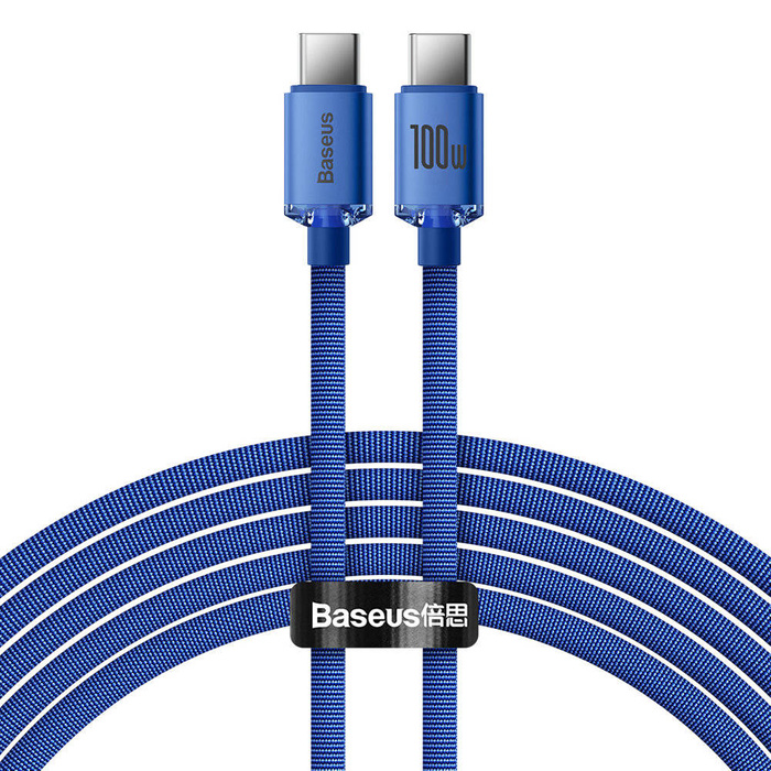 Baseus Crystal Shine Series Kabel USB-Kabel für schnelles Laden und Datentransfer USB Typ C - USB Typ C 100W 2m blau (CAJY000703)