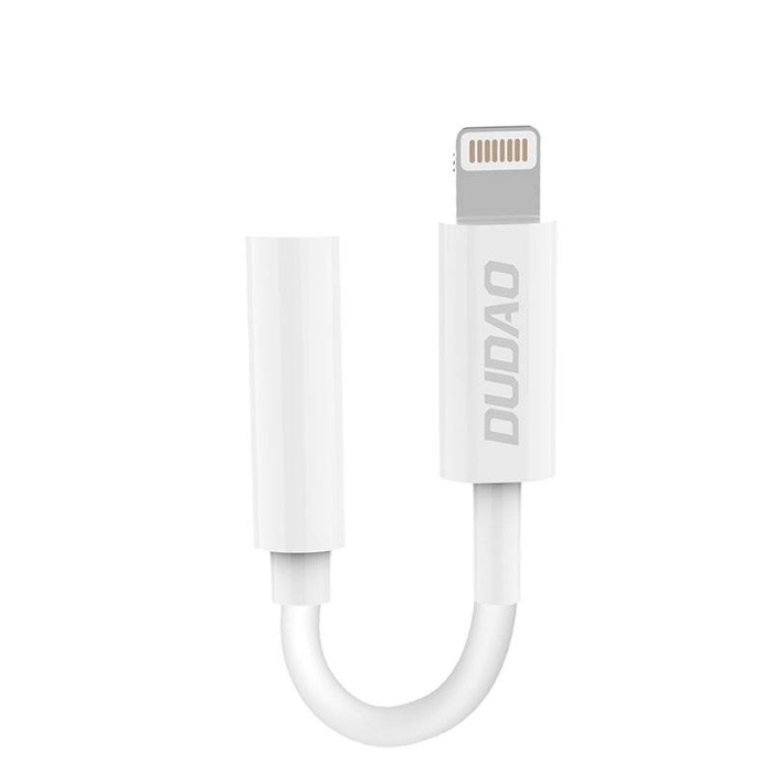 Dudao audio adaptér pro sluchátka z Lightning na mini jack 3,5 mm bílý (L16i white)