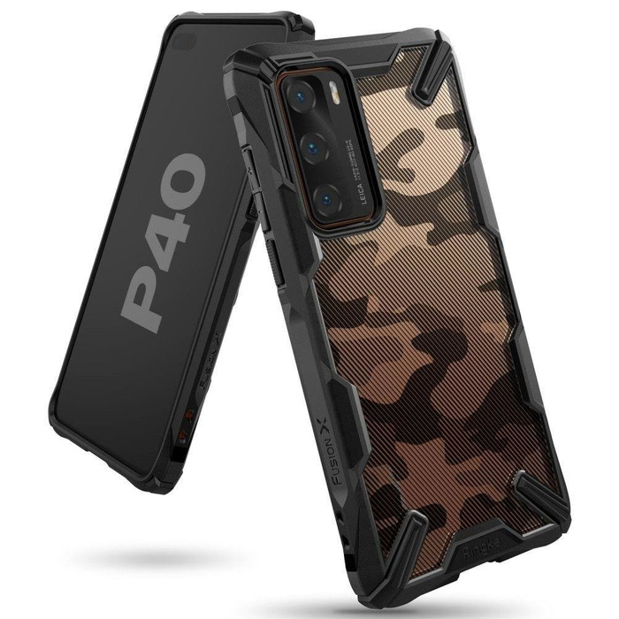 Coque Ringke Fusion X Huawei P40 Camo Noir Case