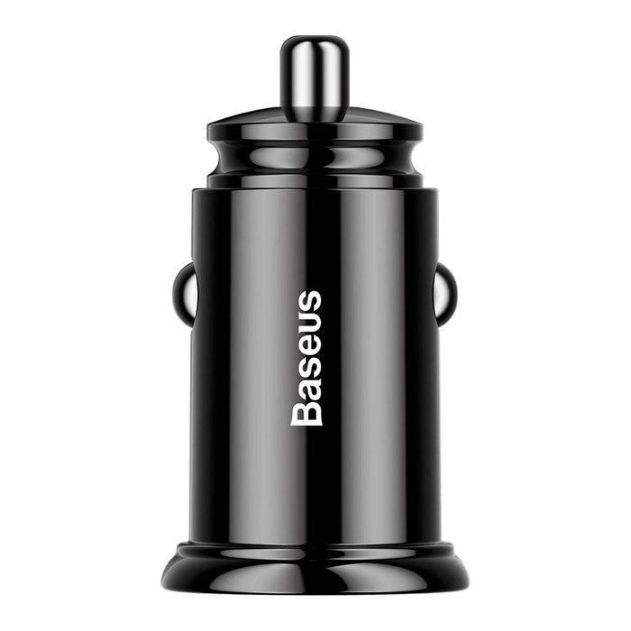 [APRÈS RETOUR] Baseus Circular Universal Smart Car Charger 2x USB QC3.0 Quick Charge 3.0 SCP AFC 30W black (CCALL-YD01)