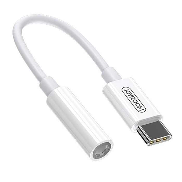 Joyroom 3,5 mm mini jack to USB Type C headphone adapter white (SH-C1)