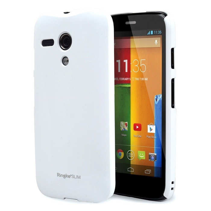 Pouzdro RINGKE Slim Motorola Moto G White + fólie