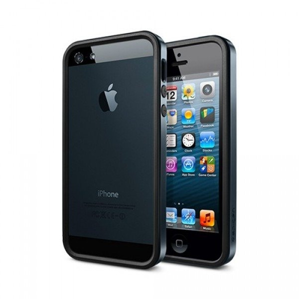 Pouzdro SPIGEN iPhone 5 5S SE Neo Hybrid EX Slim Vivid Series Metal Slate Apple pouzdro