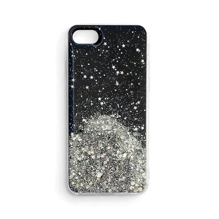 Wozinsky Star Glitter Shiny Cover Glitrový kryt pro Samsung Galaxy S21 + 5G (S21 Plus 5G) černý