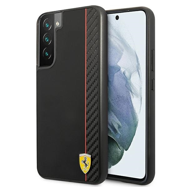 FERRARI Samsung Galaxy S22 Plus On Track Carbon Stripe Black Hardcase Case