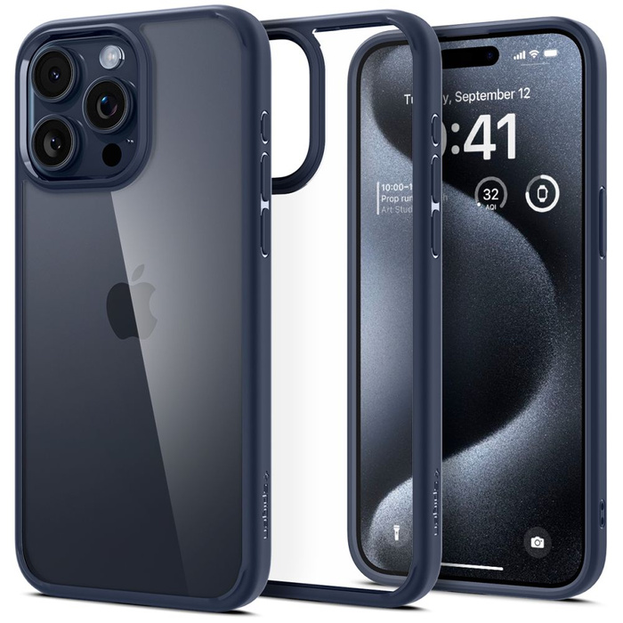 Case Spigen Ultra Hybrid iPhone 15 Pro Navy Blue