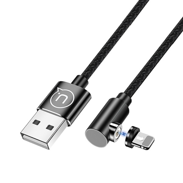 Cable Angular Magnetic USAMS Apple Lightning 1m Black