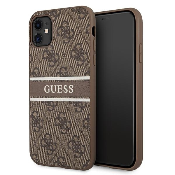 Case GUESS Apple iPhone 11 4G Stripe Brown Hardcase