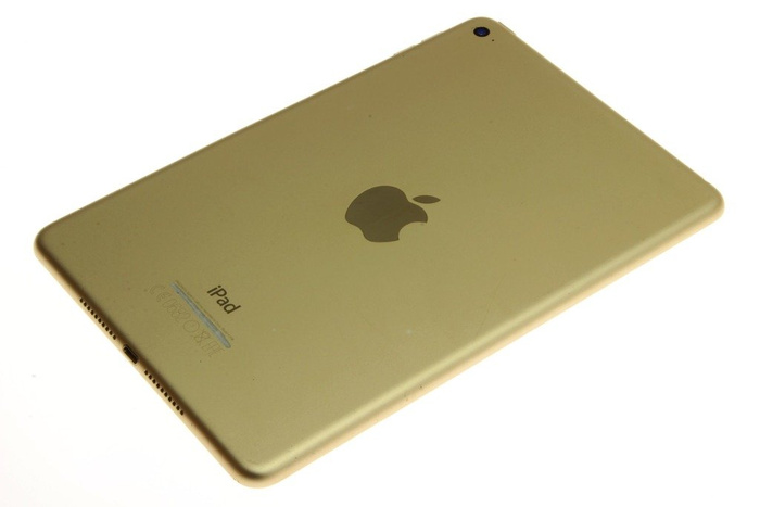 Fall Körper Klappe APPLE iPad Mini 4 A1538 Gold mit Flaw