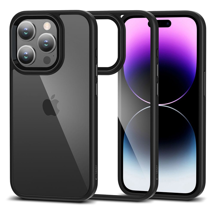 Telefontok Tech-protect Magszőnyeg iPhone 15 Pro Black/clear Case