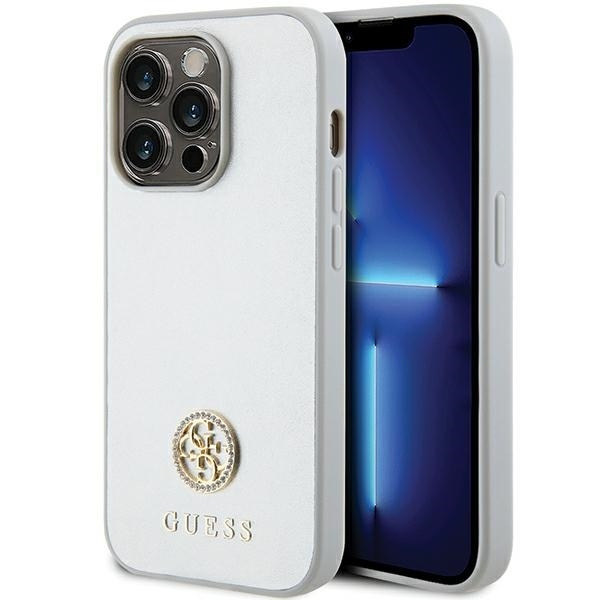 Guess GUHCP15XPS4DGPS iPhone 15 Pro Max 6,7" argento/argento rigidocase Strass Metal Logo