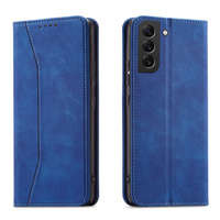 Custodia Magnet Fancy per Samsung Galaxy S23 Ultra Cover con Flip Wallet Stand Blu