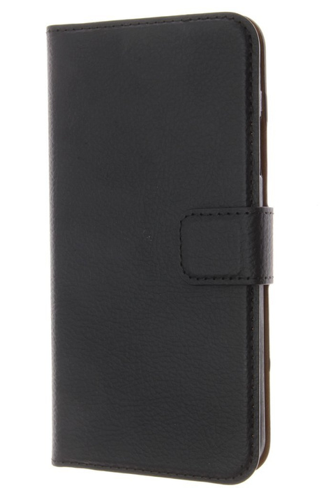 Apple iPhone Case X XS Slim Wallet with flap closed with a magnet black leatherette Xqisit