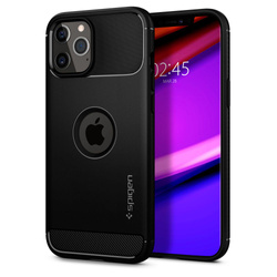 Pouzdro SPIGEN Rugged Armor iPhone 12 12 Pro matně černé černé pouzdro