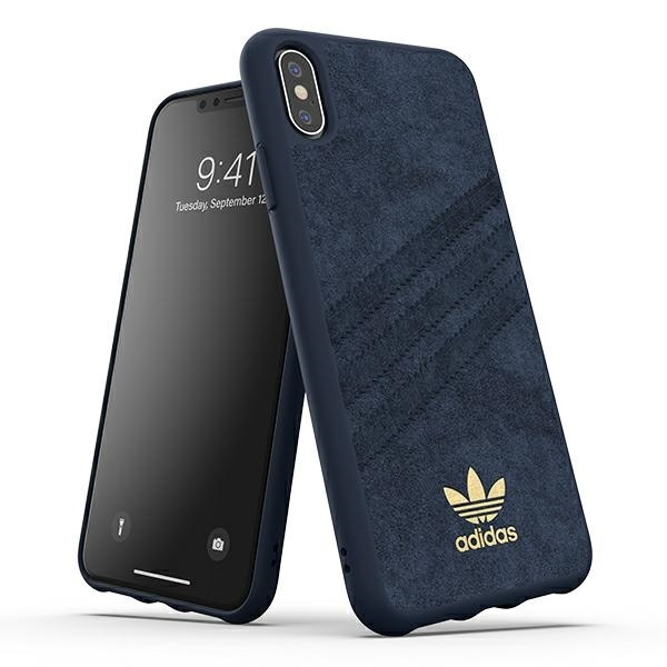 ADIDAS ORIGINALS Apple iPhone Xs Max geformt Ultra Wildleder blau Hülle