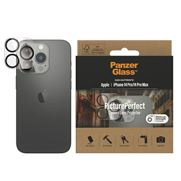 PanzerGlass Camera Protector iPhone 14 Pro / 14 Pro Max Platinium Stärke 0400