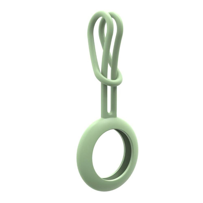 Silikonouveau flexible coque pendentif porte-clés case pour localisateur Apple AirTag vert