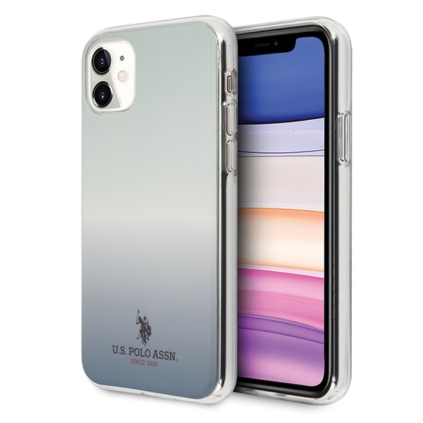 Coque US POLO Apple iPhone 11 Collection motif dégradé bleu Case