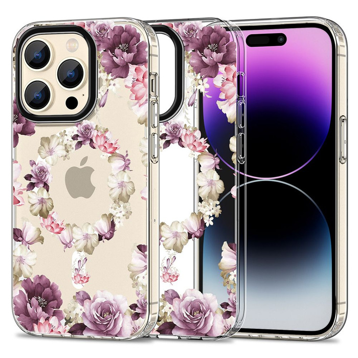 Obal Tech-protect Magnálada MagSafe iPhone 15 Pro Max Rose Floral Case