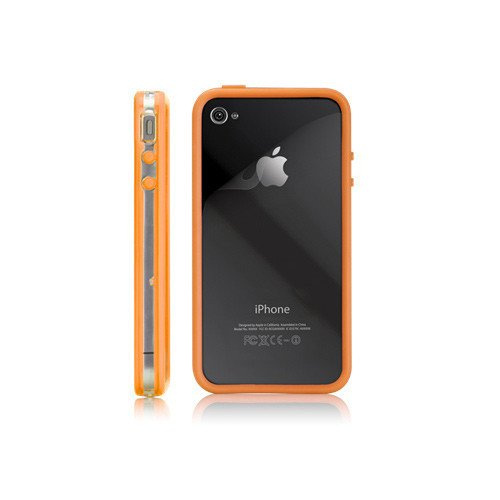 Pouzdro Case-Mate Hula Bumper Apple iPhone 4 4S Orange 2 Foils