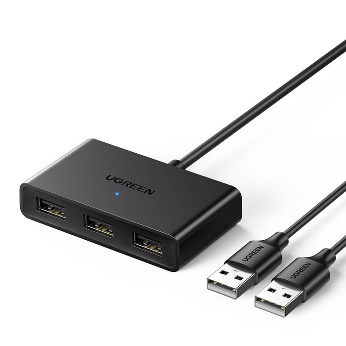 Ugreen spínací skříňka adaptéru USB 2 vstupy - 3 výstupy černá (CM409)