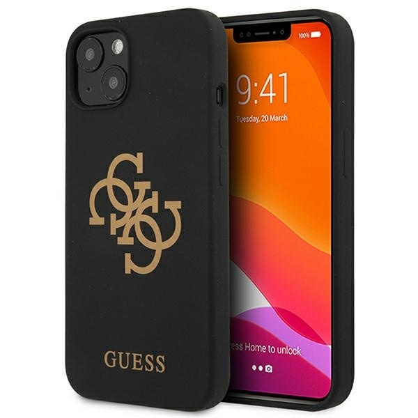 Funda GUESS Apple iPhone 13 Mini Silicone 4G Logo Black Hardcase