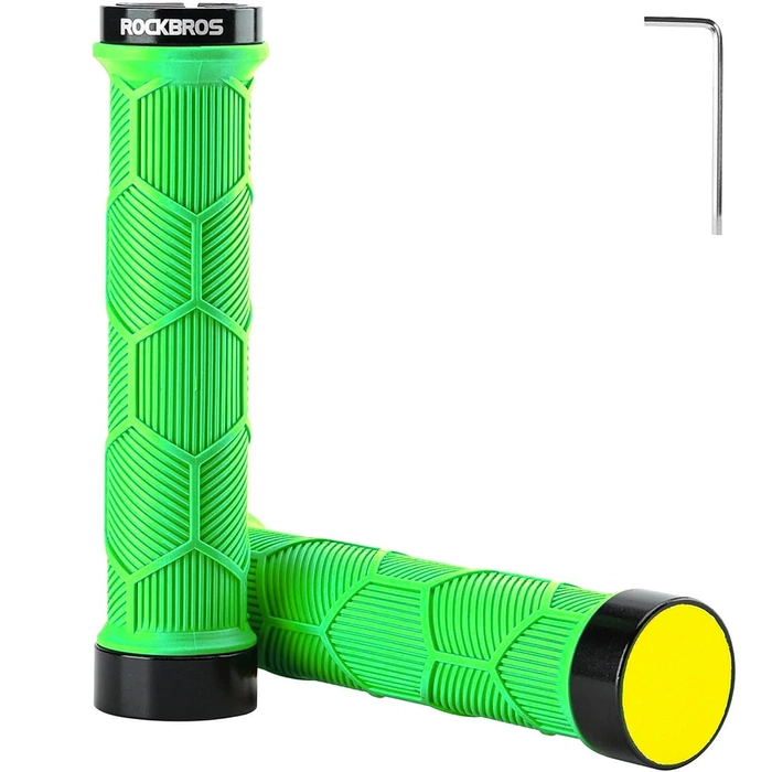 Rockbros 40720007005 bicycle grips with reflector - green