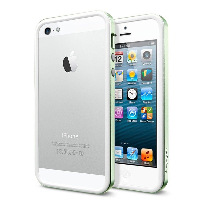 Pouzdro SPIGEN iPhone 5 5S SE Neo Hybrid EX Slim Metal Series Metal Green Green Case Apple Case