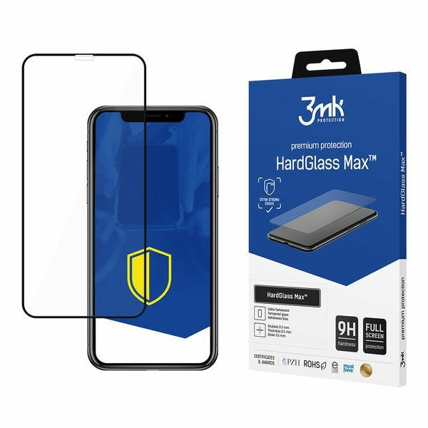 Tempered Glass 3mk HardGlass Max 3d To IPhone 11 Black