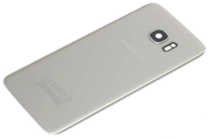 SAMSUNG Galaxy S7 Edge Batería Puerta Original Grado B Plata Titanio