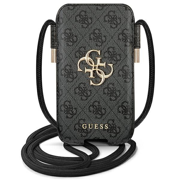 GUESS Handtasche Apple iPhone 13 Pro Max 4G Big Metal Logo Grau Hardcase