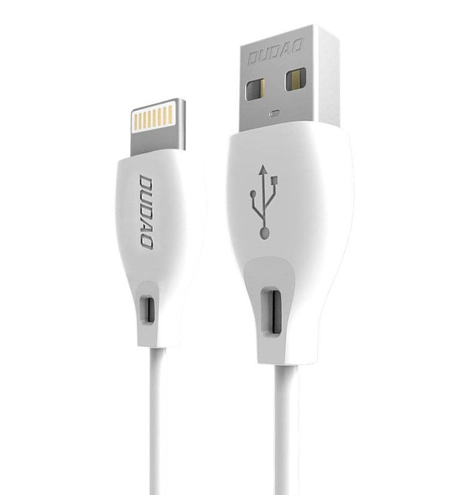 Dudao kabel kabel USB / Lightning 2,1 A 2 m bílý (L4L 2 m bílý)