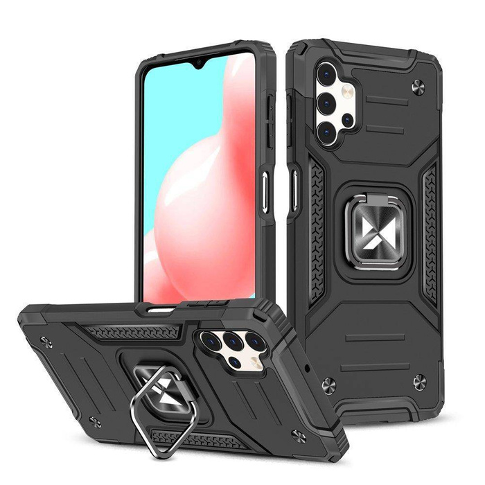 Wozinsky Ring Armor Tough Hybrid Case Cover + magnetický držák pro Samsung Galaxy A13 5G černý