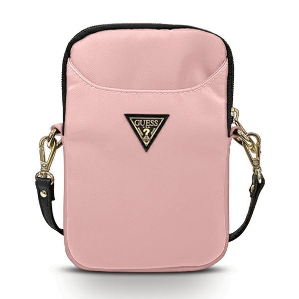 Handbag GUESS Nylon Triangle Logo GUPBNTMLLP Pink