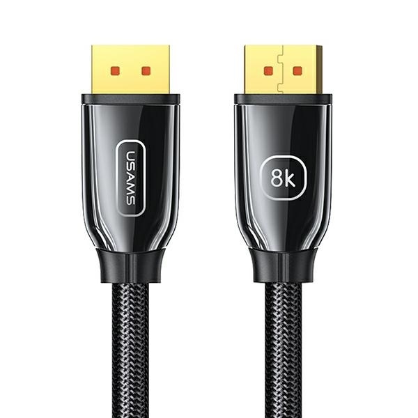 USAMS Cable DP - DP 1.4 HD U75 2.0m black / black 8K HD SJ532DP01 (US-SJ532)