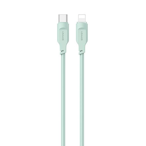 USAMS Kabel USB-C na Lightning PD Rychlé nabíjení 1,2 m 20W Lithe Series zelená/zelená SJ566USB04 (US-SJ566)