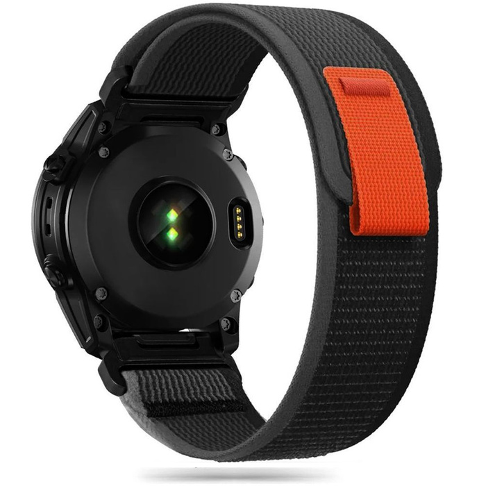 TECH-PROTECT NYLON GARMIN FENIX 5 / 6 / 6 PRO / 7 ČERNÁ/ORANŽOVÁ